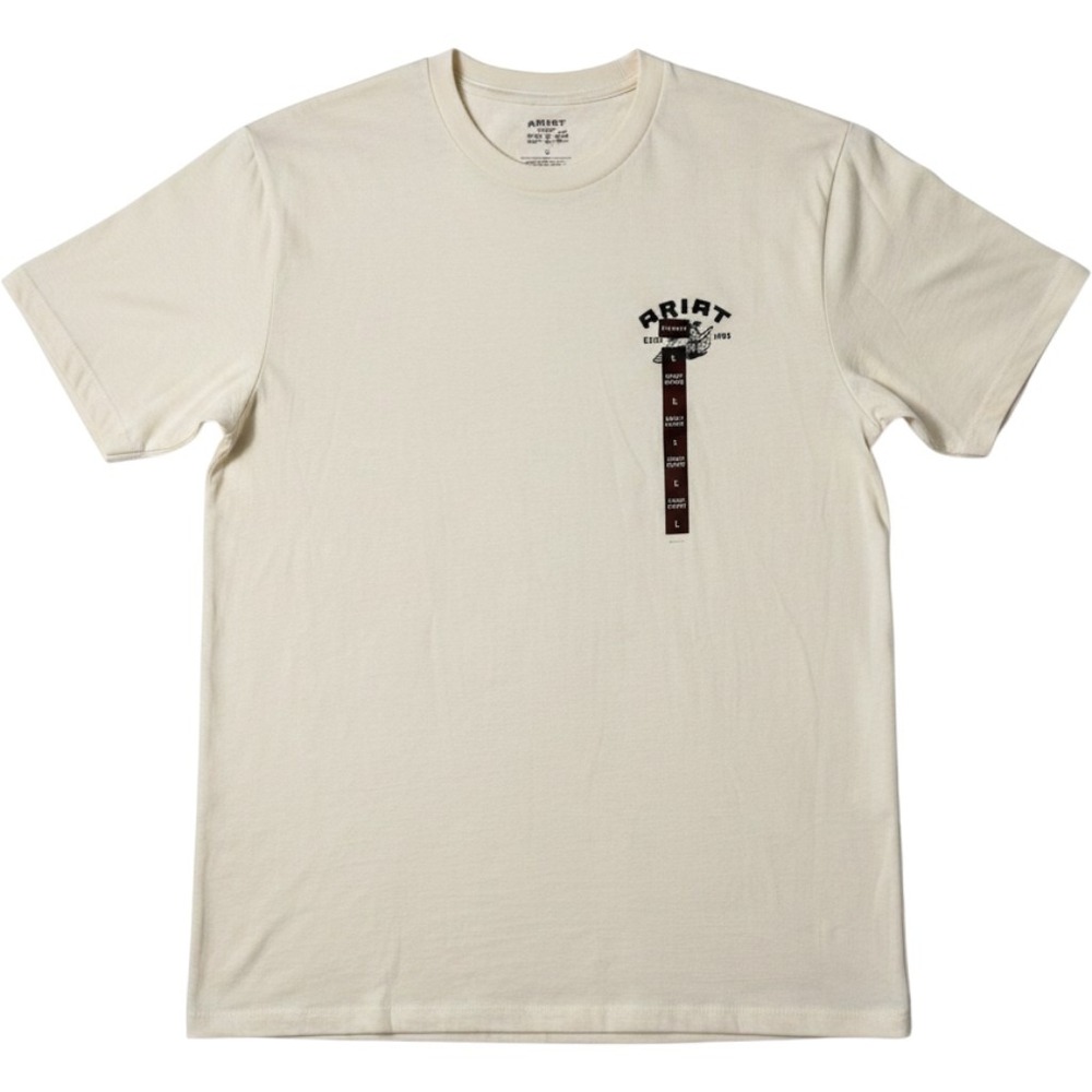 Ariat Southwest Curve T-Shirt Sz L Off White Cactus Skull Graphic Tee NEW